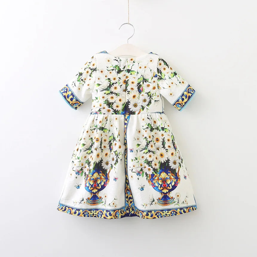 Girls' Printed Princess Party Dress