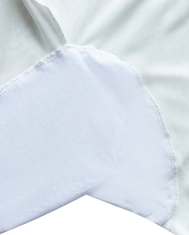 Men's Mesh Vest with Sweat Absorbent Pad Short Sleeve Sweatshirt Breathable Underarm Moisture Wicking Comfortable Innerwear