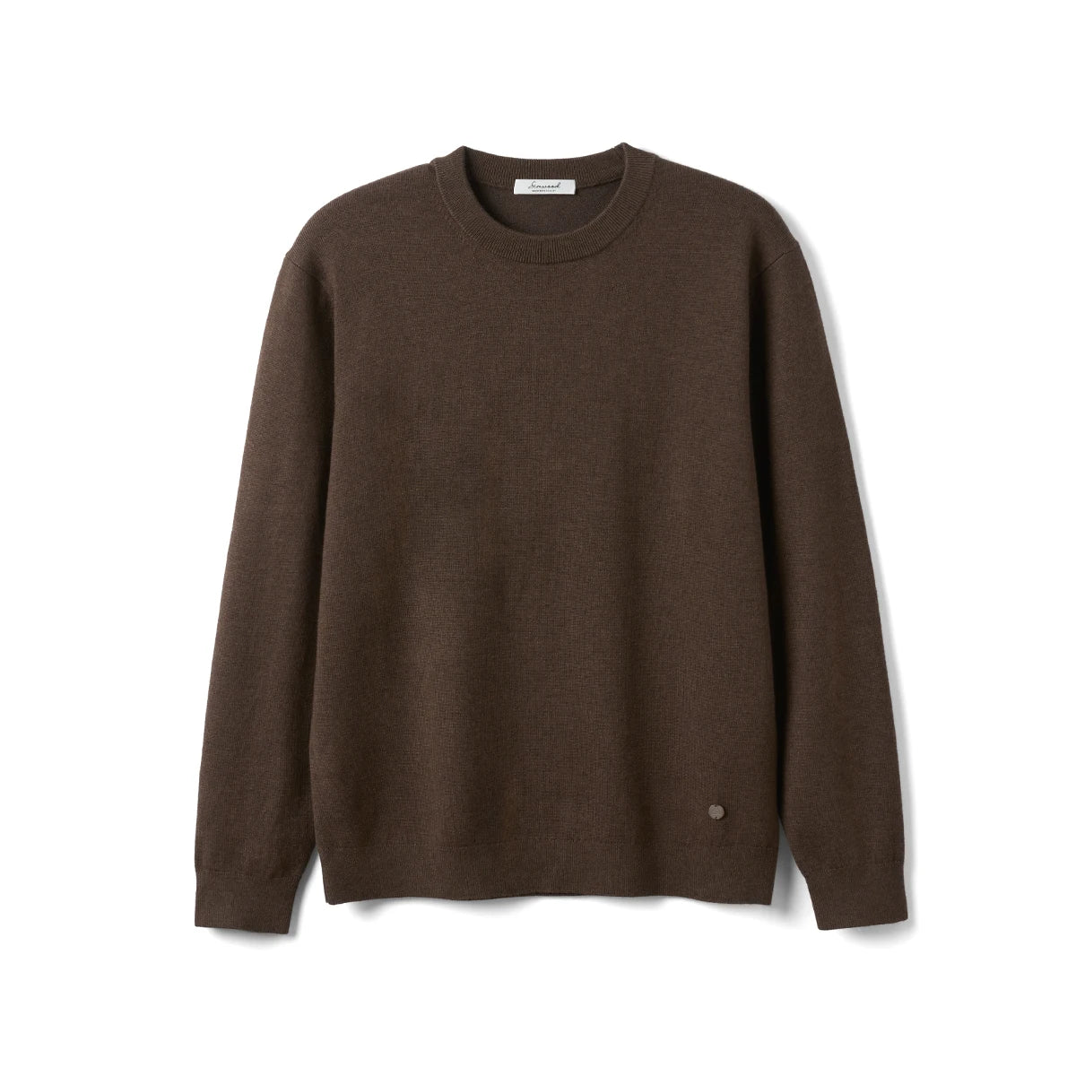 SIMWOOD 2025 Autumn New Regular Fit 12 Gauge Fine Sweater Men Antistaic Basic Knit Pullovers