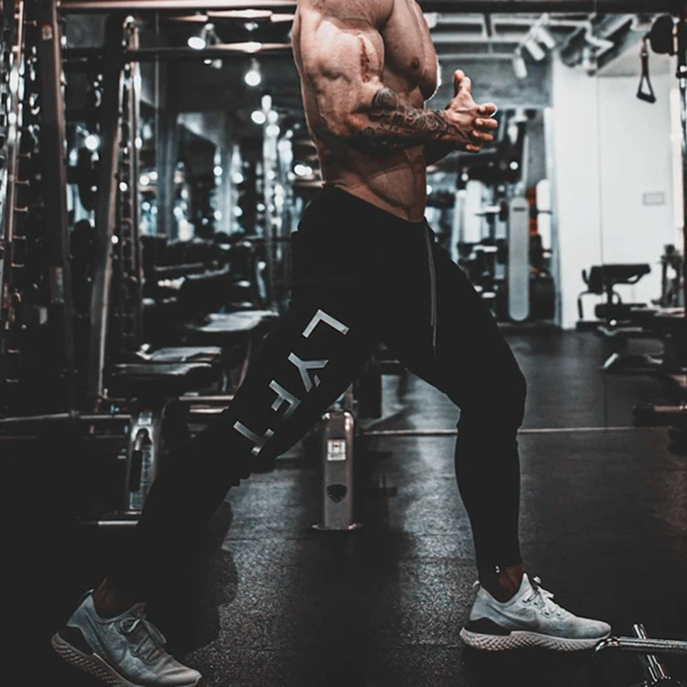 Mens Training Pants GYM Track Sweatpants Joggers Breathable Workout Fitness Male Running Sport Trousers Zipper Bottoms