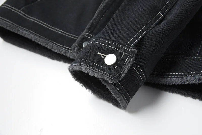 Autumn Winter Warm Denim Jacket