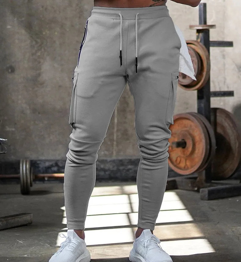 Men's Gym Fitness Multi-Pocket Workout Training Pants Cotton Jogging Sweatpants Camouflage Men  Fashion Training Trousers