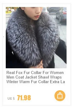 100% Real Fur Collar Luxury Warm Natural Raccoon Fur Scarf Women Genuine Fur Collar Scarves Large Fur Shawl Male Jacket Coat