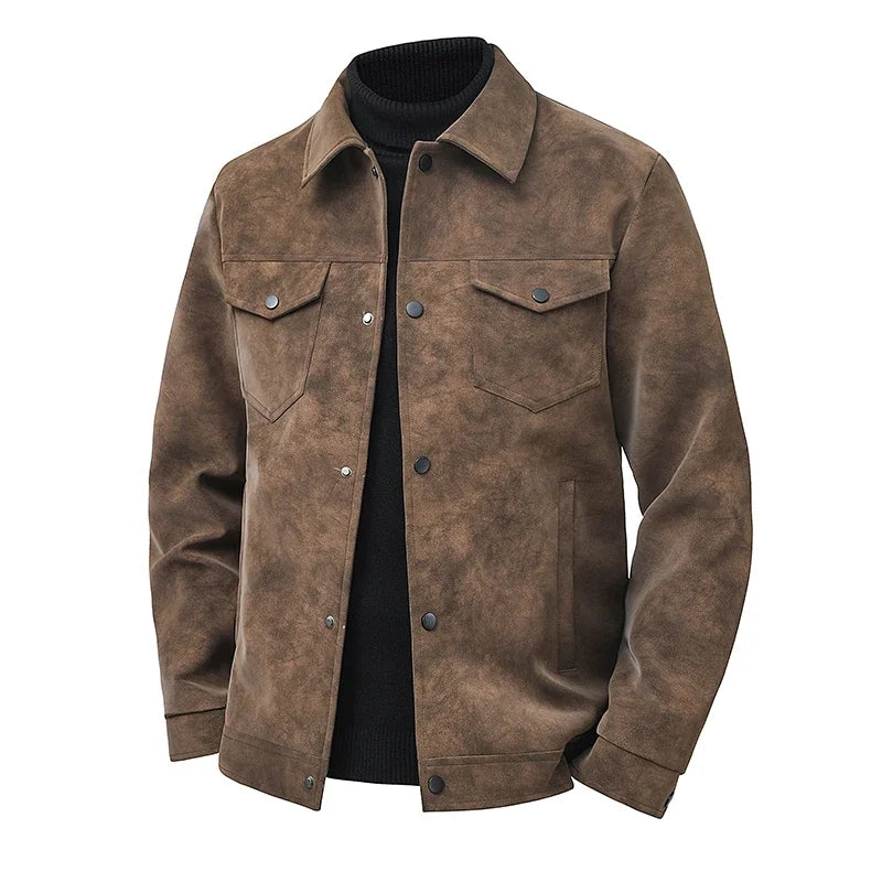 Premium Suede Streetwear Coat