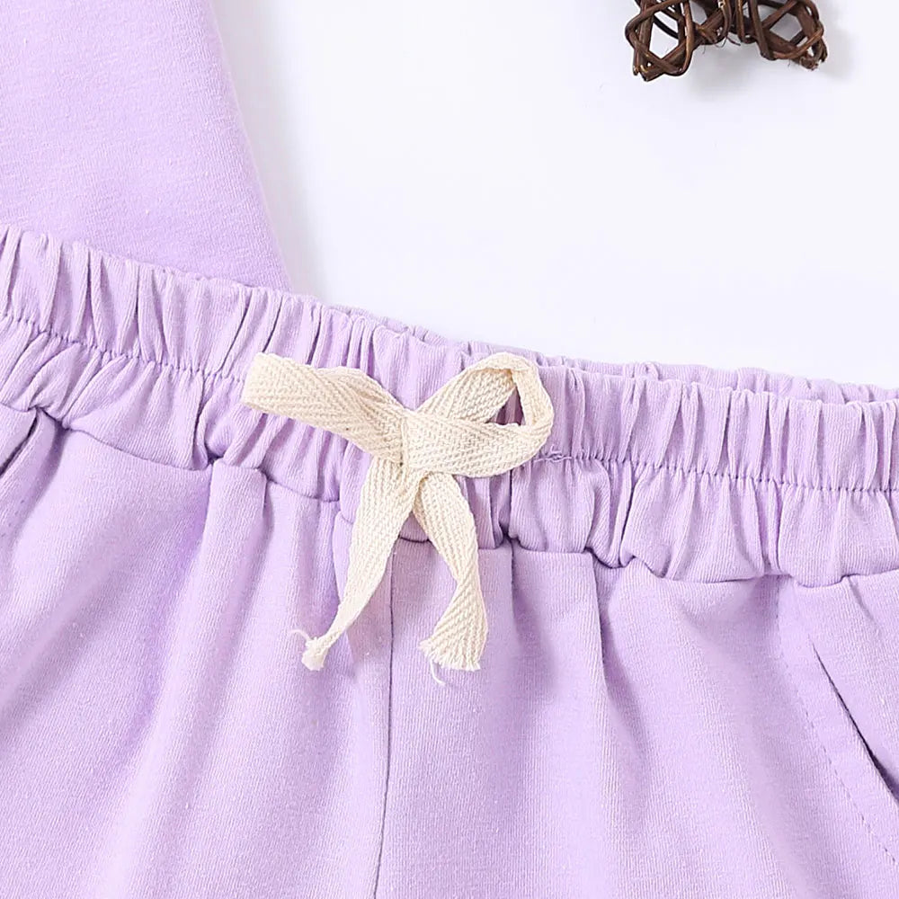 Kids' Rabbit Print Cotton Summer Set