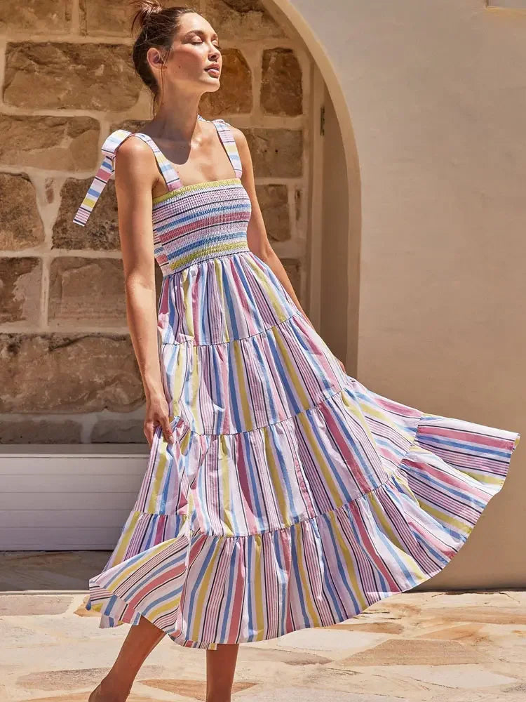 New Casual Long Women Print Dress