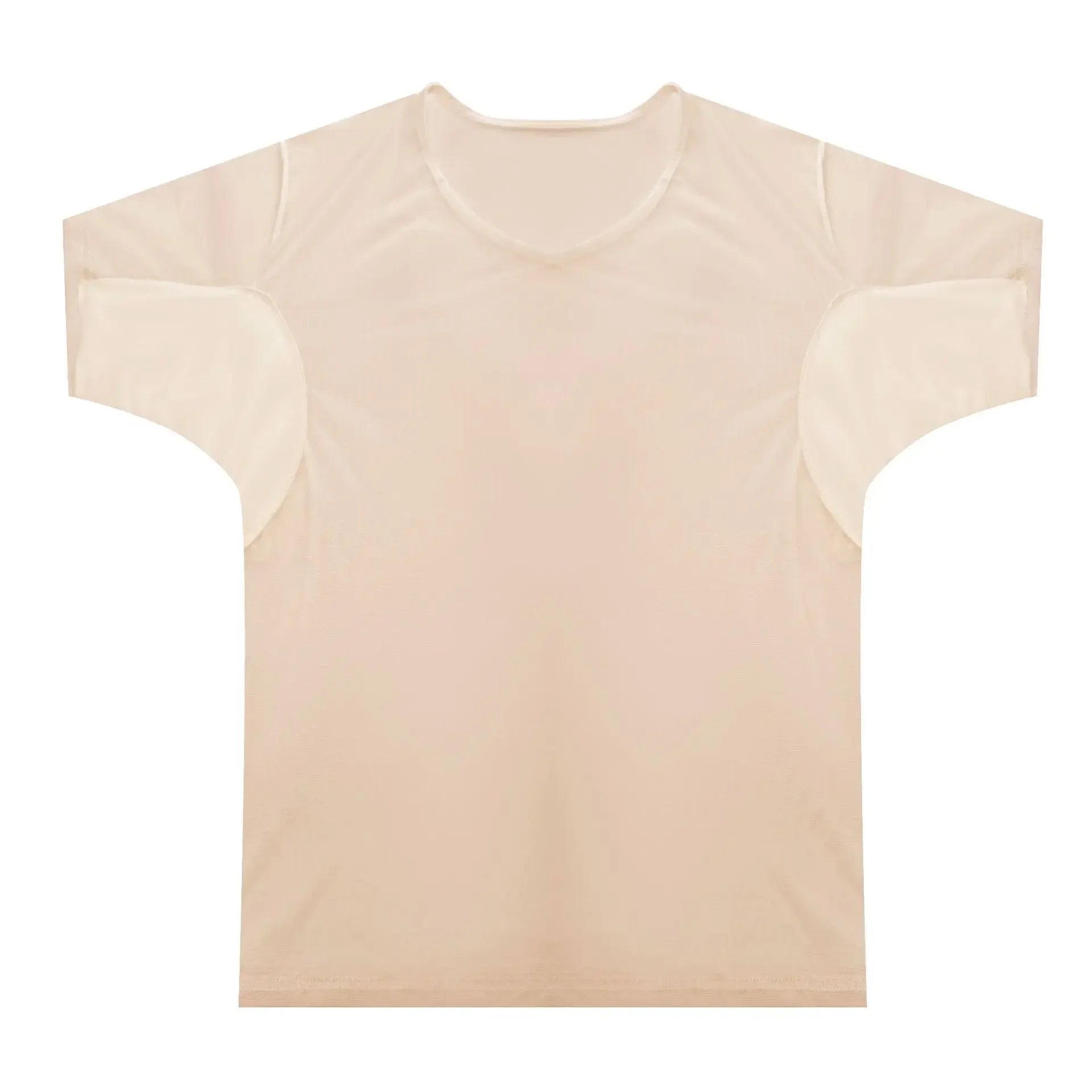 Men's Mesh Vest with Sweat Absorbent Pad Short Sleeve Sweatshirt Breathable Underarm Moisture Wicking Comfortable Innerwear