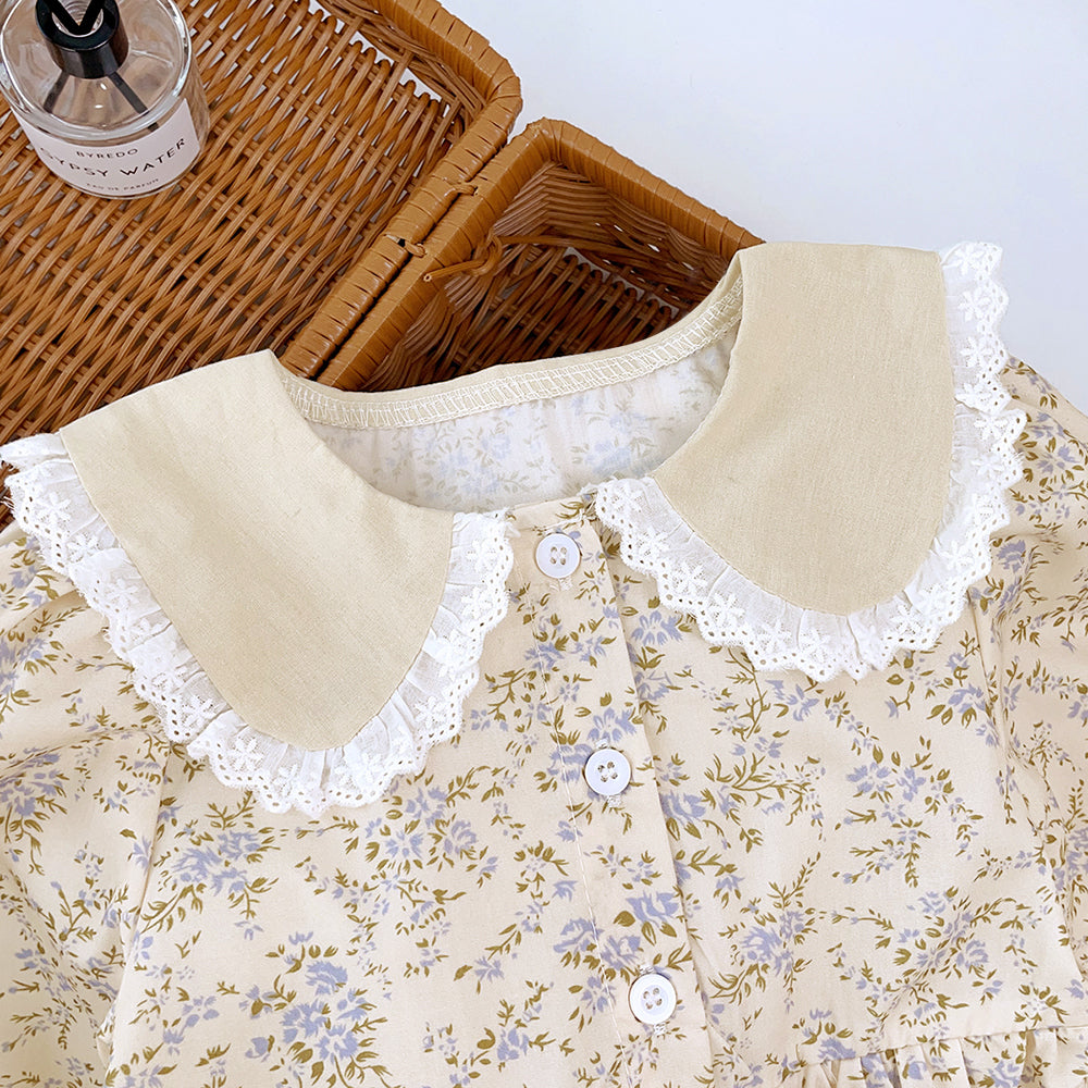 Girls' Lace Floral Princess Dress