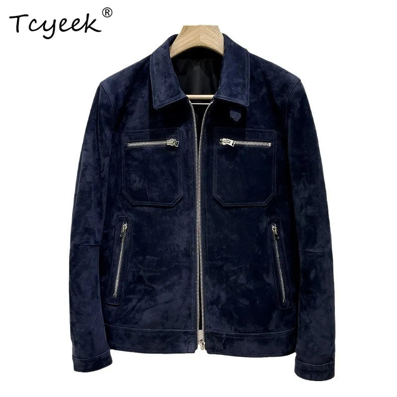 Tcyeek High-End Blue Leather