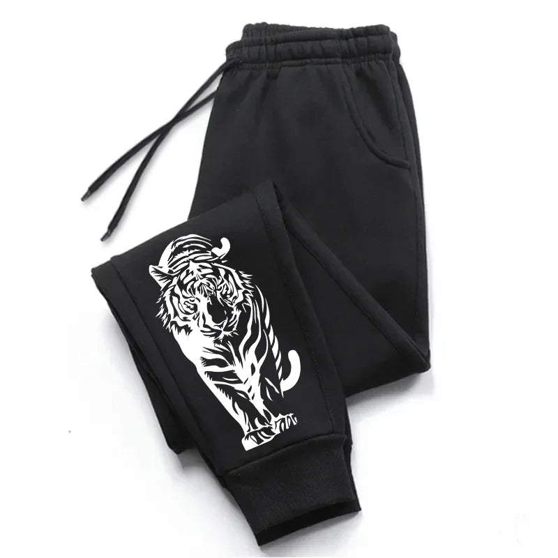 Hot Sale Men's Sweatpants High Quality All Season Daily Casual Sports Jogger Pants Gym Male Tiger Printed Trousers Men's Clothes