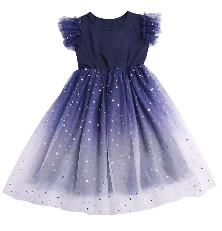 Girls' Sequin Mesh Fancy Dress (9-11Y)