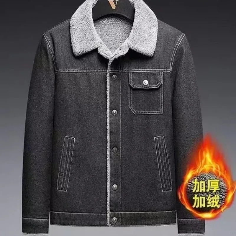 Casual Youth Fleece Denim Jacket