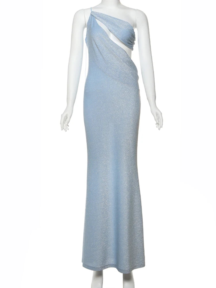 Women's Silk Backless Bandage Party Dress
