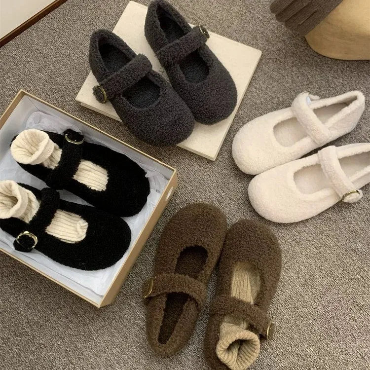 Famous Brand Spring Retro Single Shoes Comfortable Rubber Bottom Ladies Sandals Wider Toe Box Ballerina Slippers Style