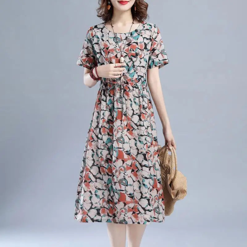 Printed Midi Dress