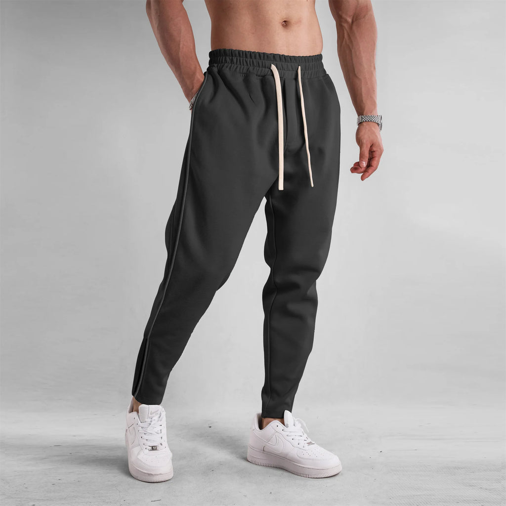 Men's Clothing Sport Casual Zipper Baggy Pants Cotton Long Trousers Outdoor Gym Fitness Workout Jogging Sweatpants Trackpants