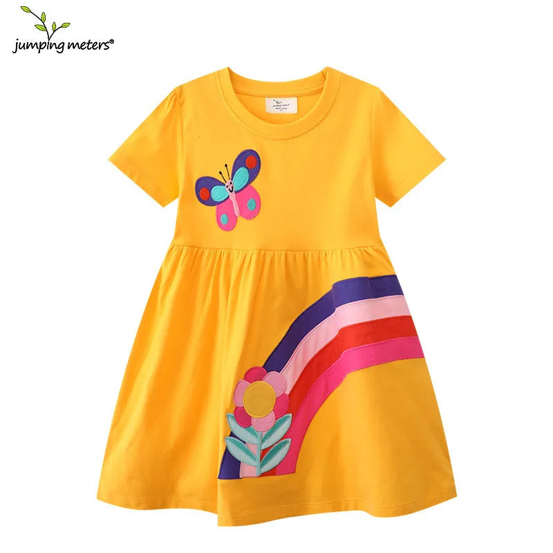 Girls' Animal Embroidery Sleeveless Party Dress