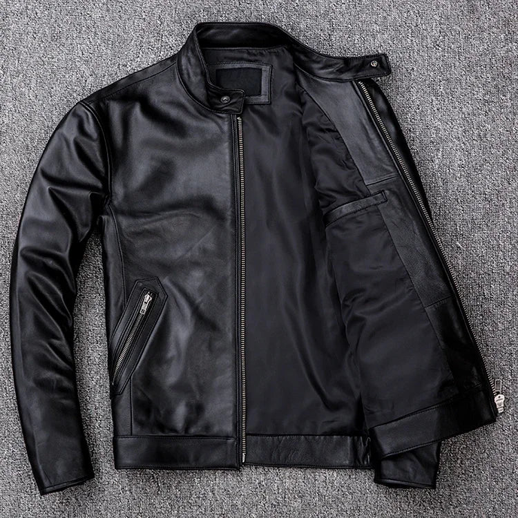 Spring Genuine Leather Biker