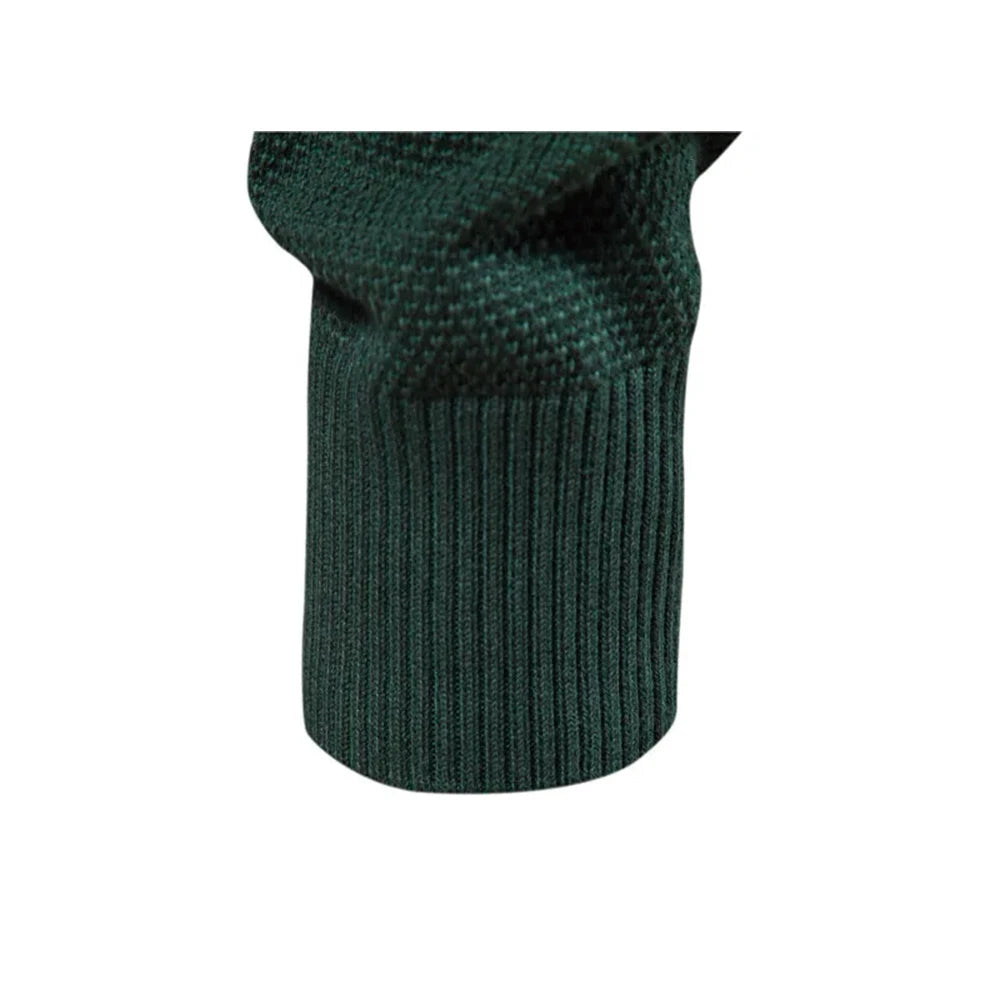 Men's Trendy Slim-Fit Crew Neck Striped Sweater - Autumn & Winter European Size, Retro Long-Sleeve, Branded Knit Top