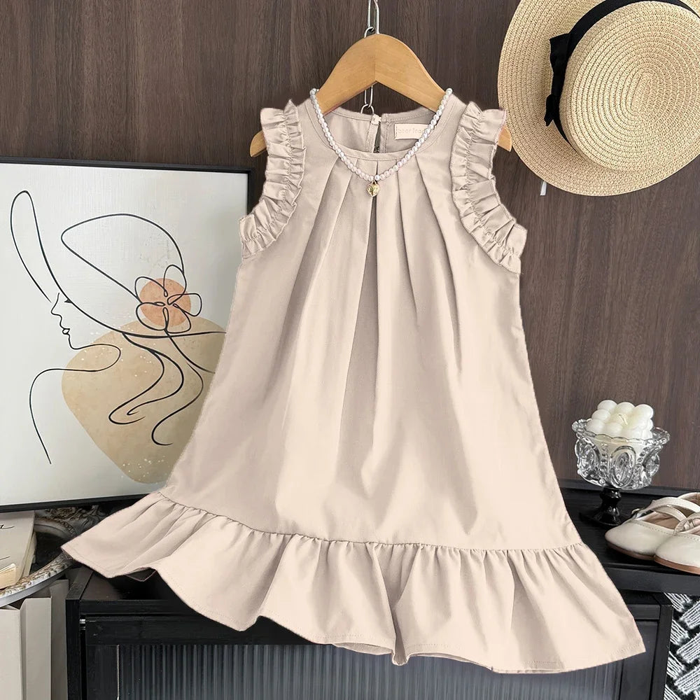 Girls' Sleeveless Princess Dress (2-7Y)