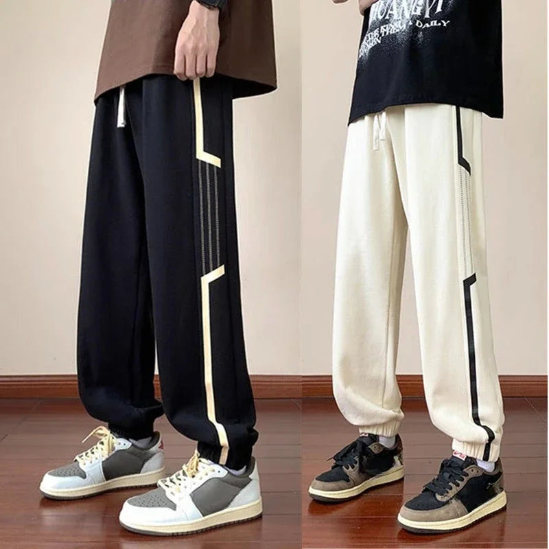 Trousers Sweatpants for Men Goth Thin Summer Striped Man Sports Pants Harem Gym Flated New in Sport Jogger Big Tall Long Joker