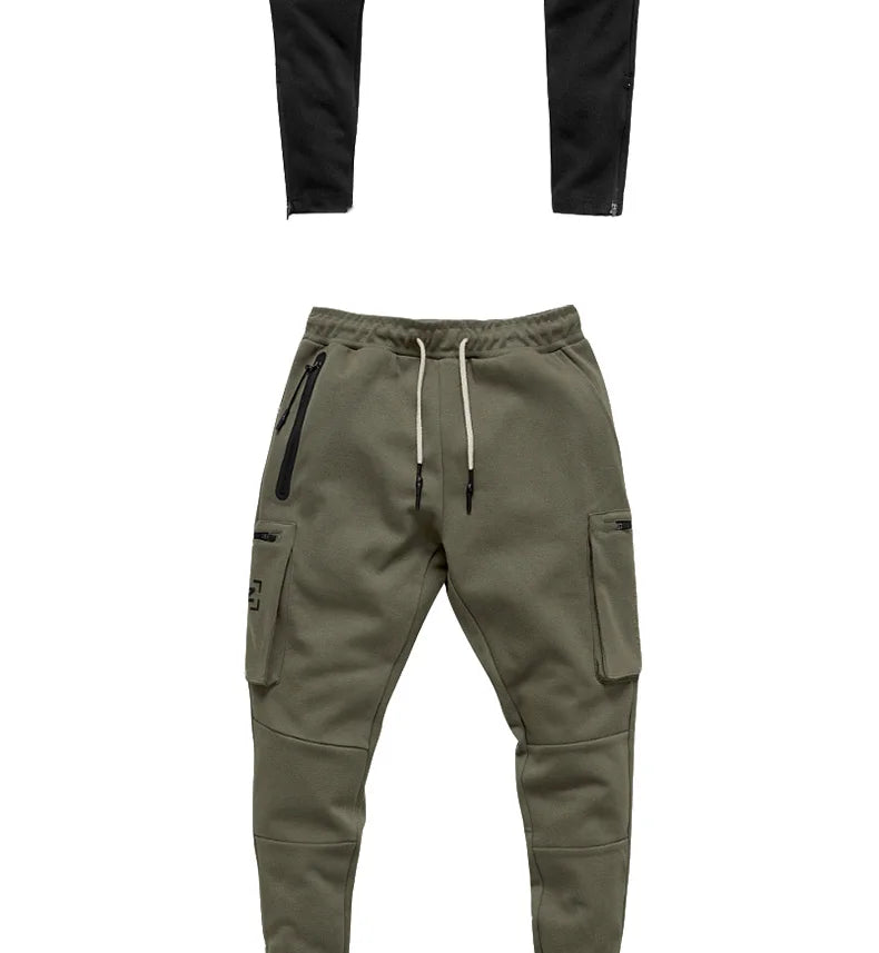 Men's Gym Fitness Multi-Pocket Workout Training Pants Cotton Jogging Sweatpants Camouflage Men  Fashion Training Trousers