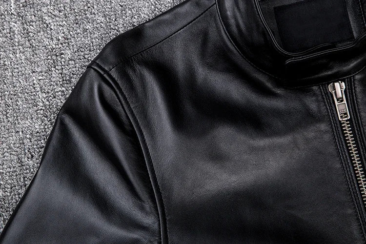 Spring Genuine Leather Biker