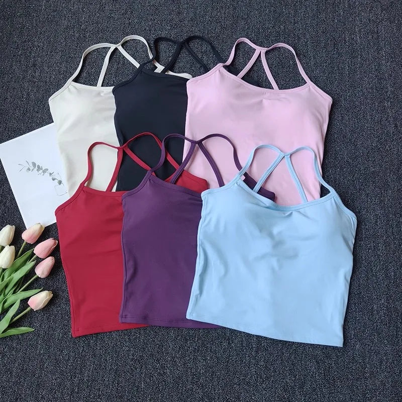 Women's Cross-Back Push-Up Sports Bra