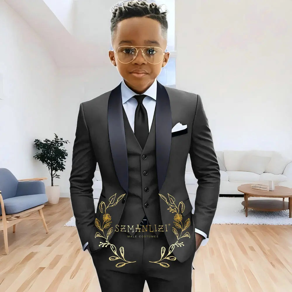 Boys' Navy Blue Formal 3-Piece Suit (2-16Y)