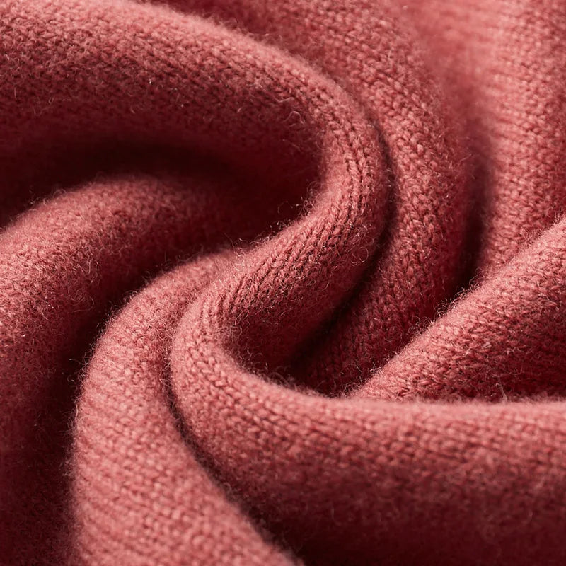 MVLYFLRT Men's Sweater Autumn and Winter New Cashmere Sweater 100% Pure Wool Knitting Sweater Fashion High Lapel Pullover Top