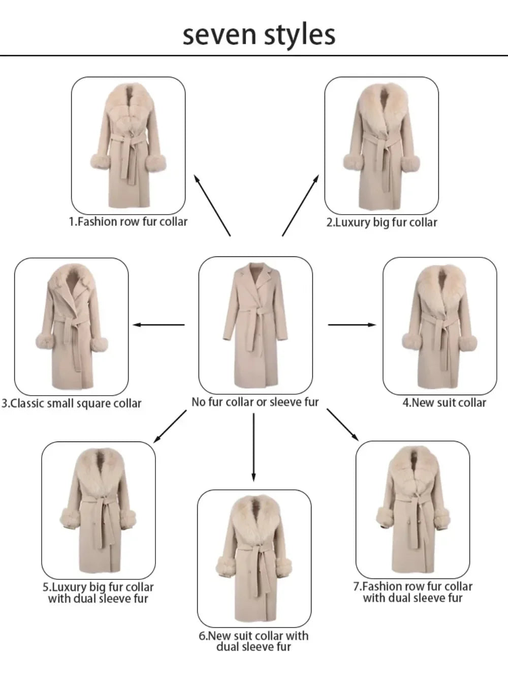 Elegant Long Fur Winter Overcoat