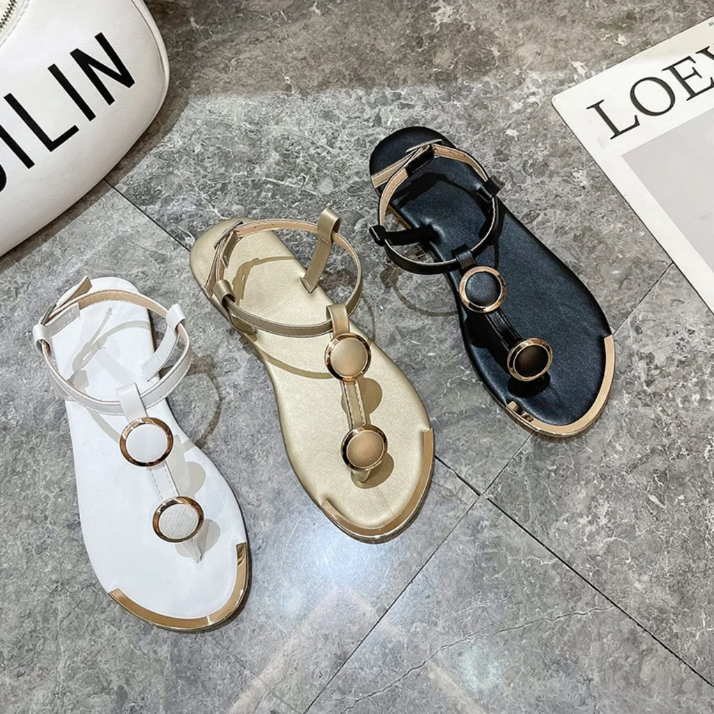 Women Sandals 2024 New Summer Casual Flat Sandals Flip Flops Luxury Designer Fashion Shoes Women Open Toe Daily Sandals Women