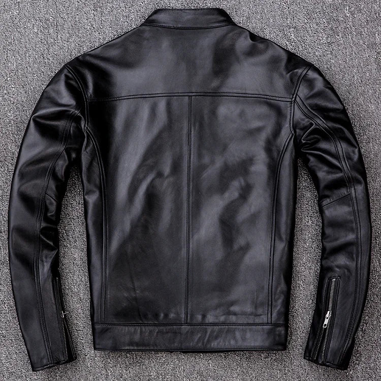 Spring Genuine Leather Biker