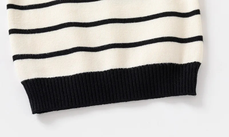 Baby Boys' Striped Bear Embroidery Sweater