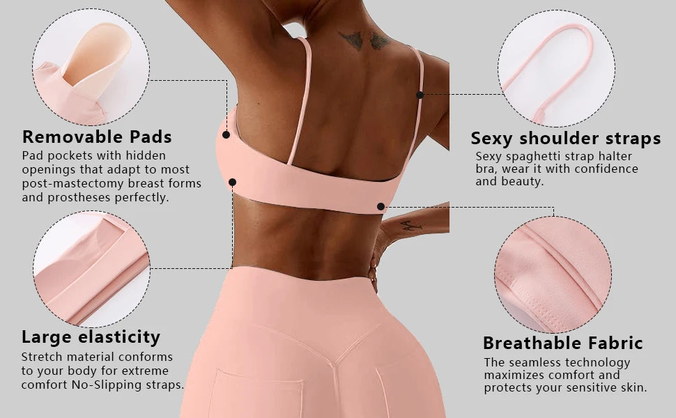 Women's Cross-Back Strappy Sports Bra