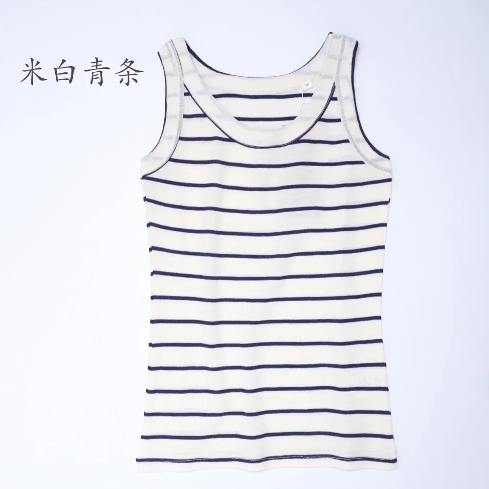 Women Merino Base Layer 100% Merino Wool Tank Top Sleeveless Tops Running Hiking Tank Tops Light Wicking Breathable Anti-Odor