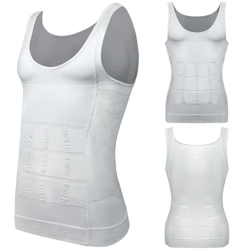 Men Slimming Vest Body Shaper Compression Shirt Sleeveless Shapewear Abs Abdomen Training  Workout Corset Tummy Control Tank Top