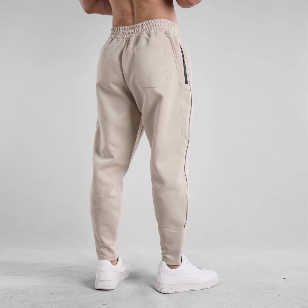 Men's Clothing Sport Casual Zipper Baggy Pants Cotton Long Trousers Outdoor Gym Fitness Workout Jogging Sweatpants Trackpants