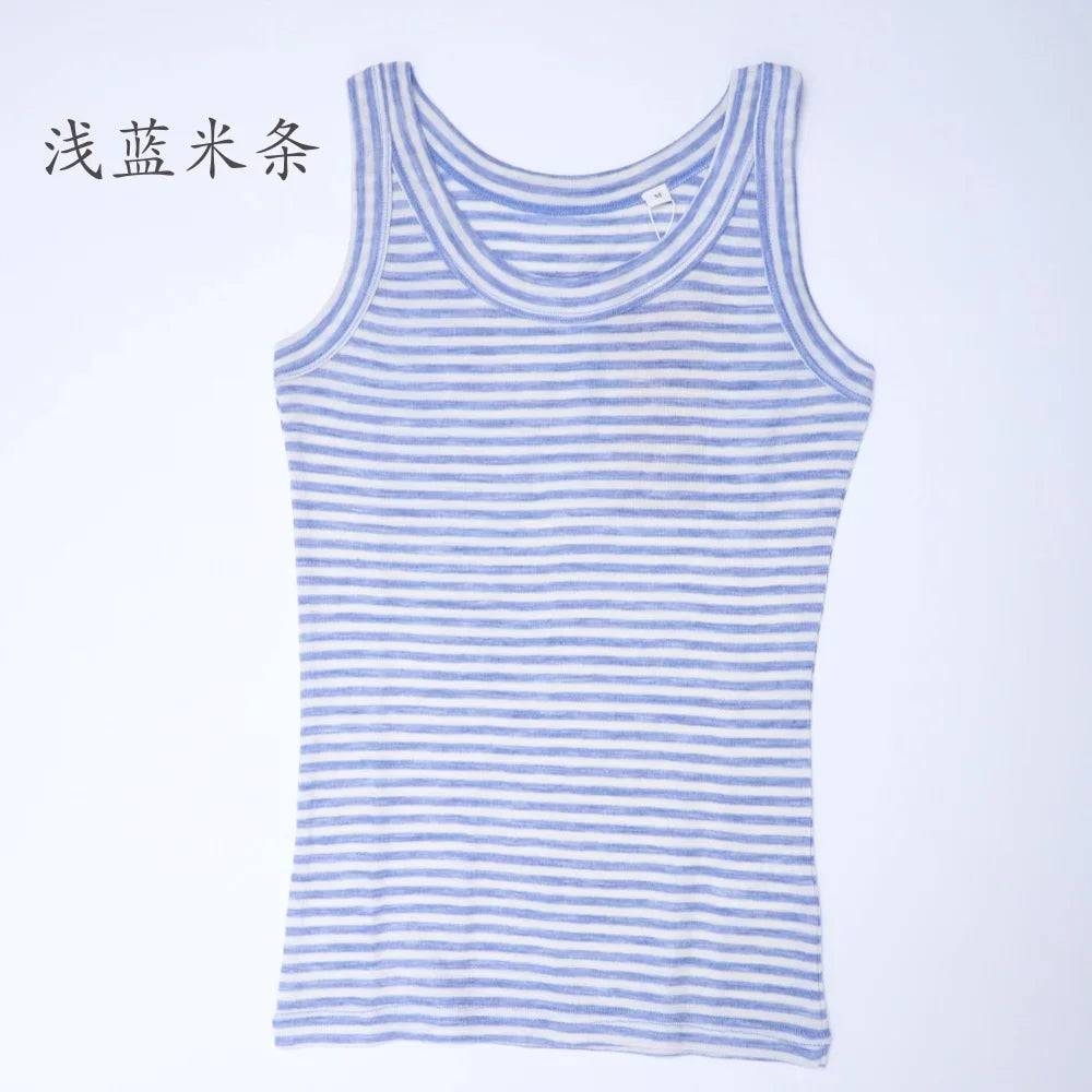 Women Merino Base Layer 100% Merino Wool Tank Top Sleeveless Tops Running Hiking Tank Tops Light Wicking Breathable Anti-Odor