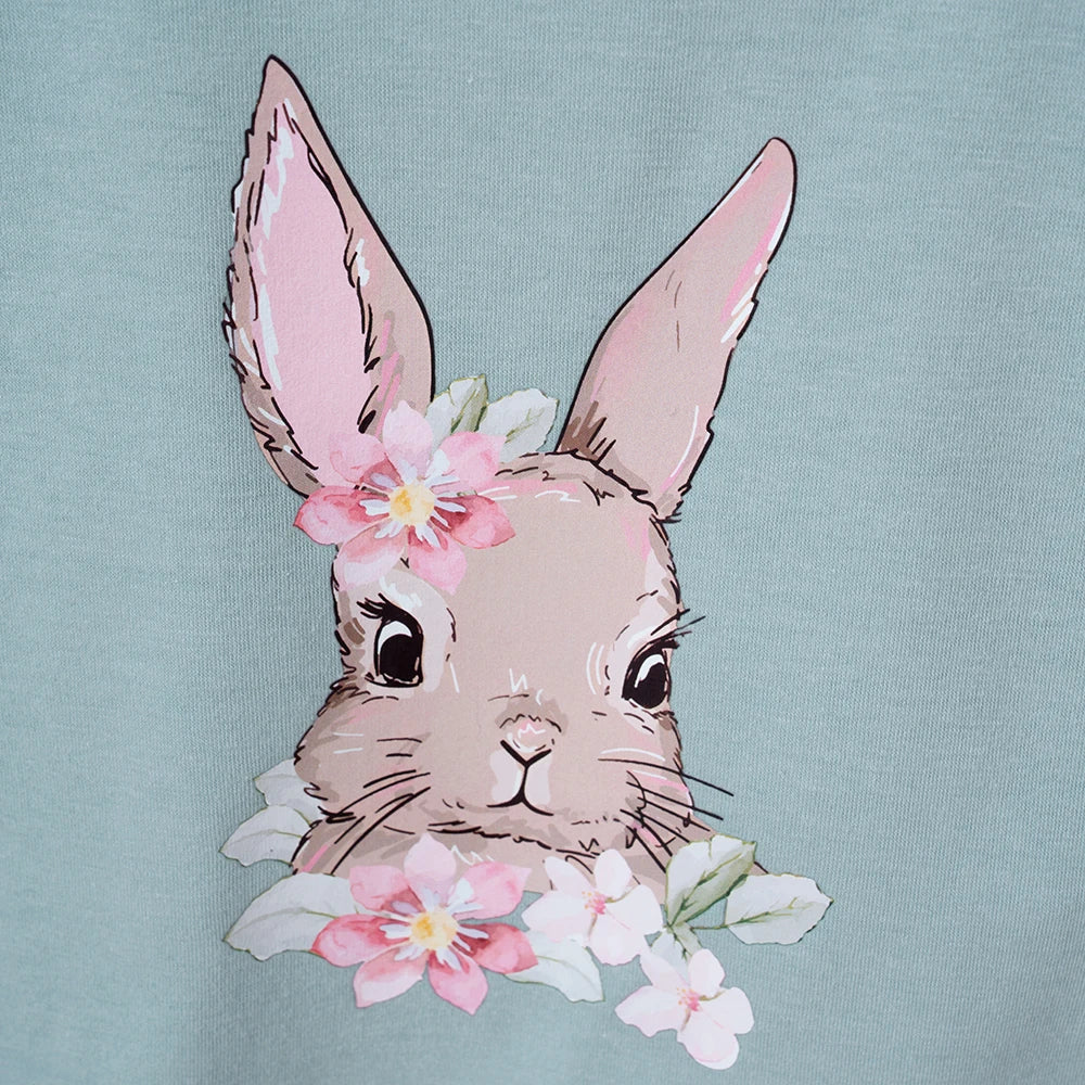 Kids' Rabbit Print Cotton Summer Set