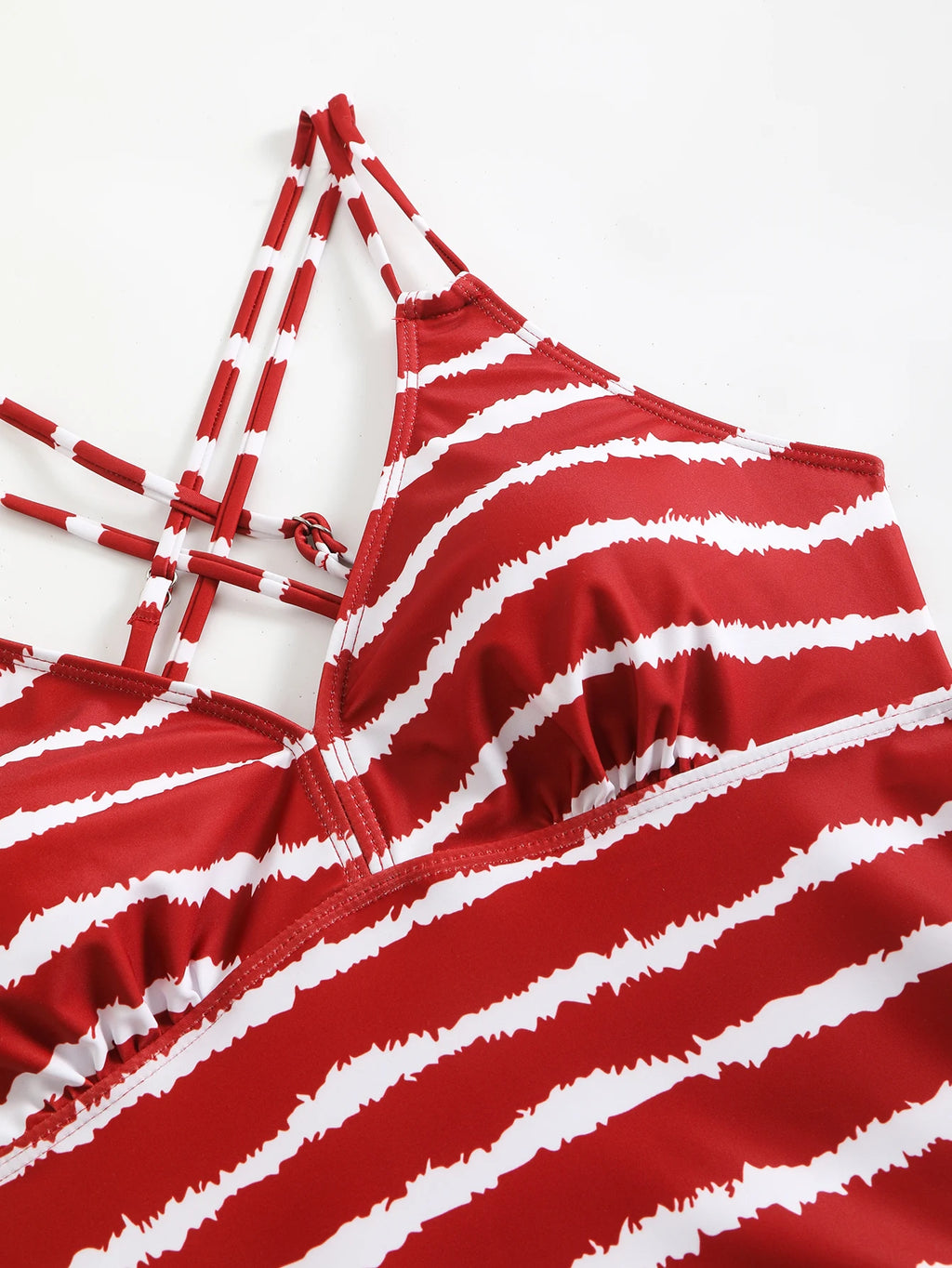 Women's Striped Tankini Swimsuit Set