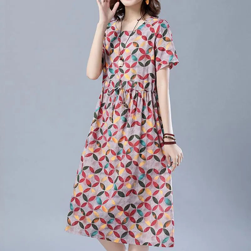Printed Midi Dress