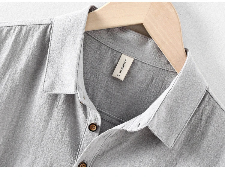 Men's Chinese Style Linen Short Sleeve Shirt
