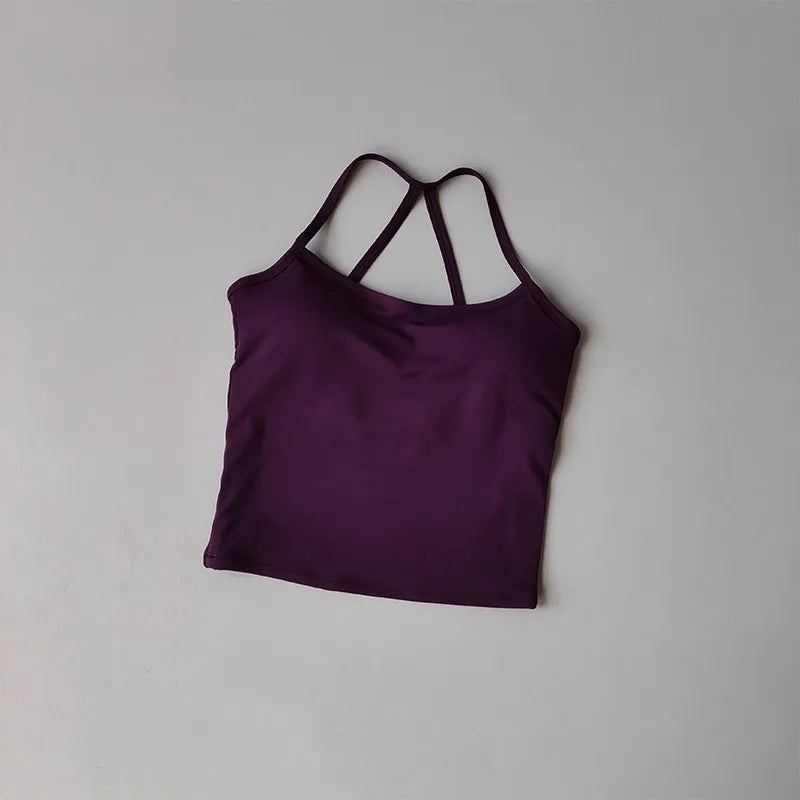 Women's Cross-Back Push-Up Sports Bra