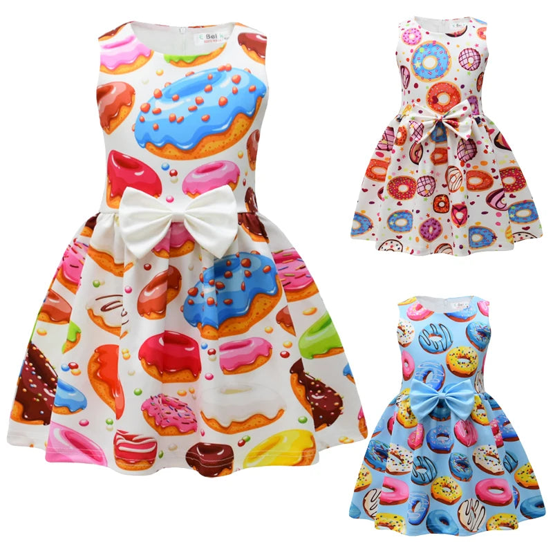 Girls' Donut Bow Birthday Party Dress