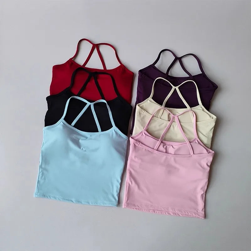 Women's Cross-Back Push-Up Sports Bra