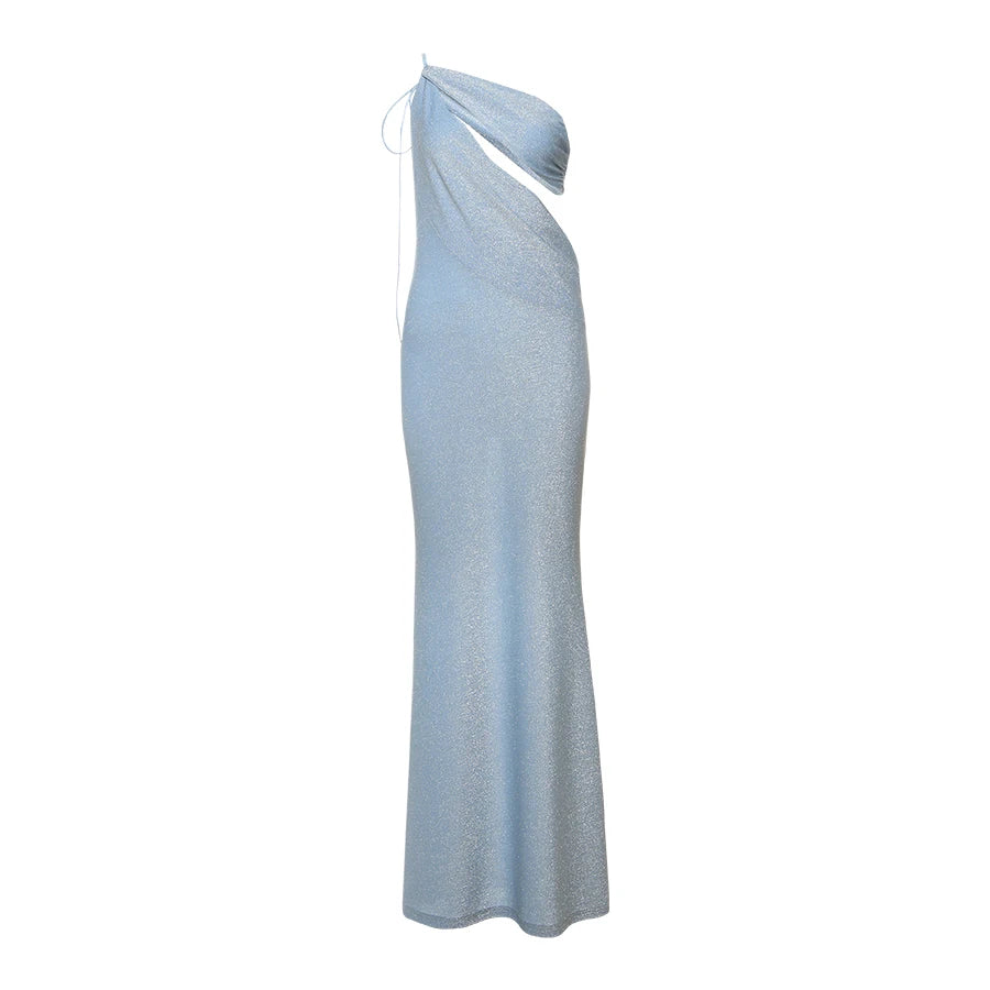 Women's Silk Backless Bandage Party Dress