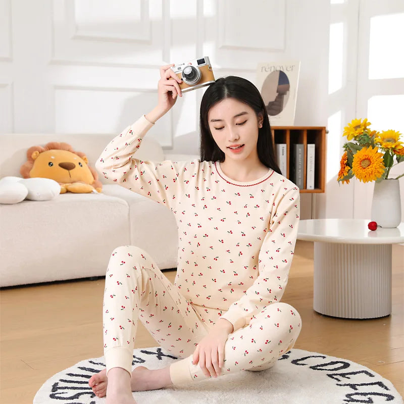 Kids' Cartoon Cotton Pajama Set (10-18Y)