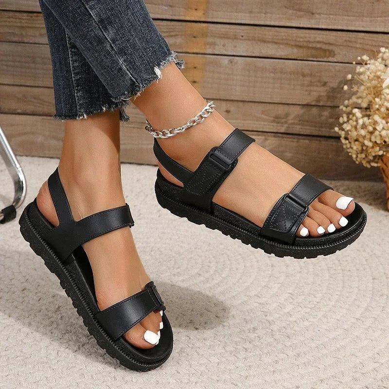 New Summer Style Fashionable Comfortable Elegant Casual and Wear-resistant Thick-soled Soft-soled Seaside Beach Woman Sandals