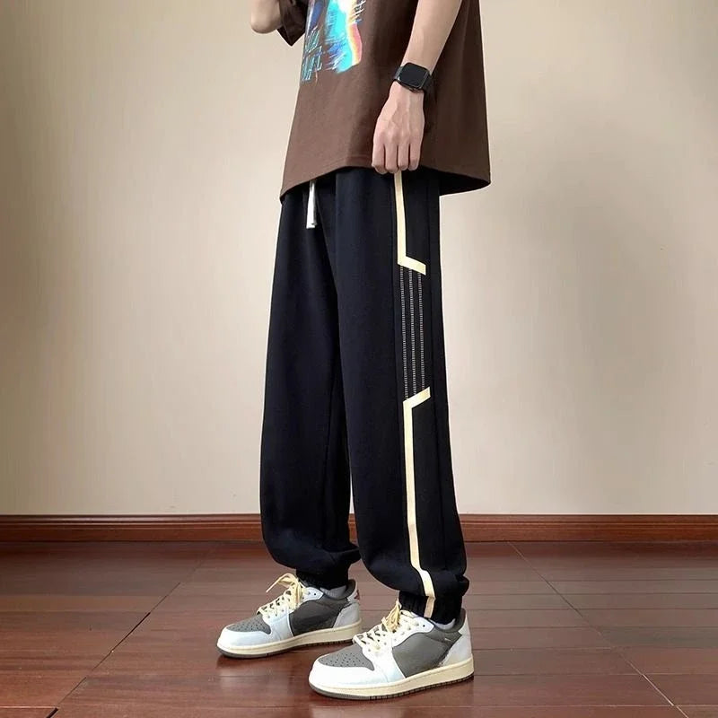 Trousers Sweatpants for Men Goth Thin Summer Striped Man Sports Pants Harem Gym Flated New in Sport Jogger Big Tall Long Joker